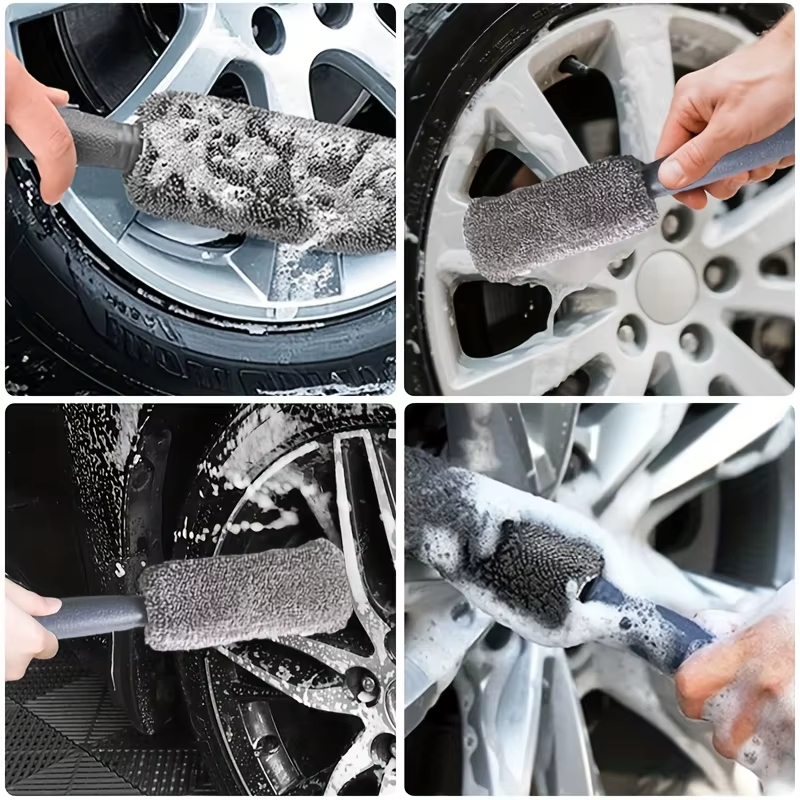 11Pcs Microfiber Car Cleaning Kit Tire Brush Scratch Removal Pads Detailing Sponges Interior Cleaning Essentials Cleaning Tools - Image 7