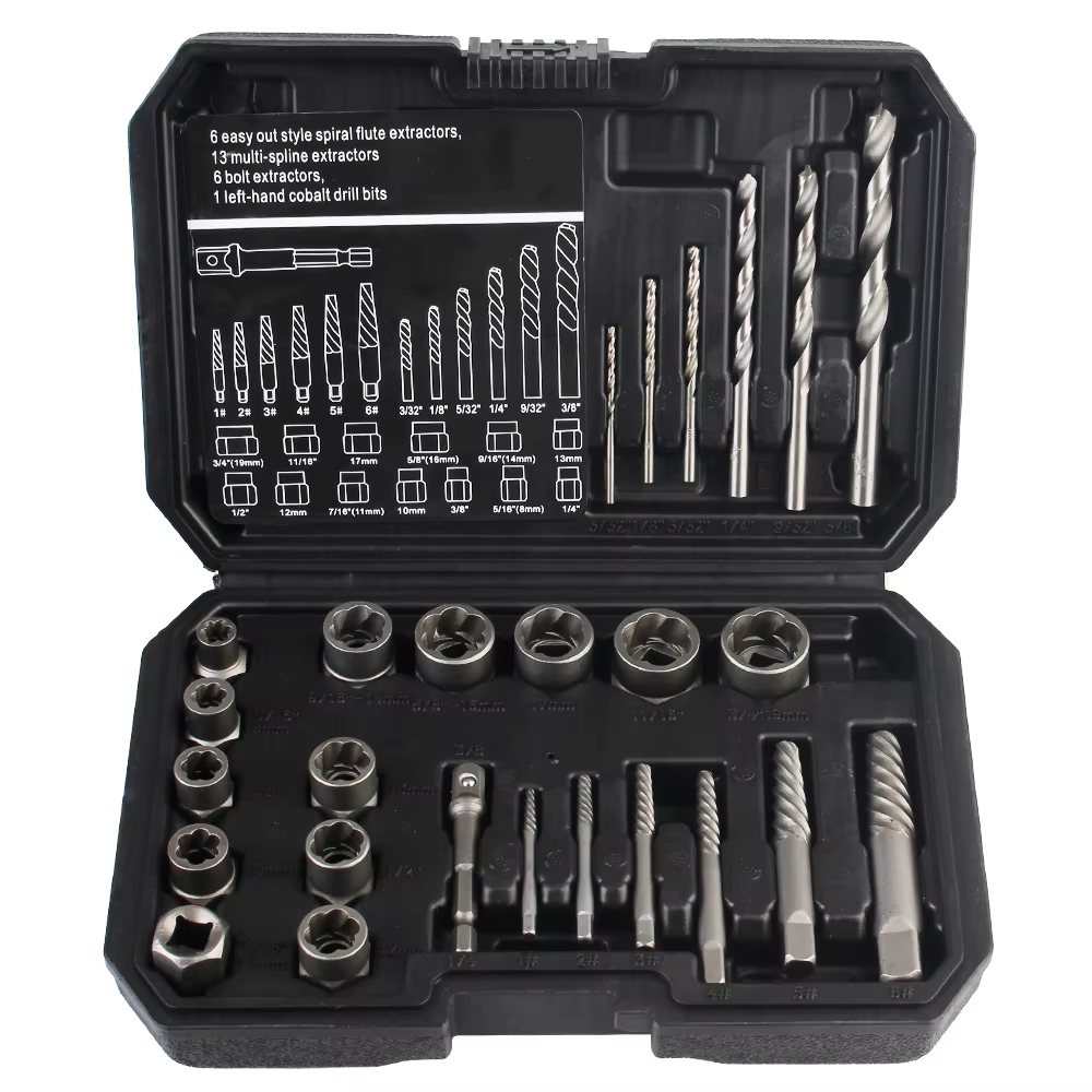 Damaged Screw Extractor Accessory Hand Tools Kit Bolt Nut Remover 26Pcs/Set Car Repair Tool Kit Bolt Nut Removal Socket Tool - Image 8