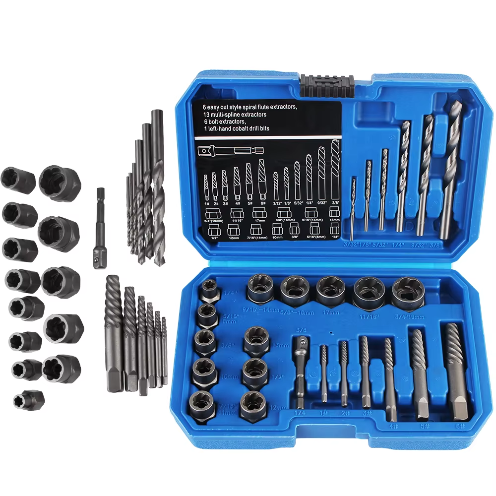 Damaged Screw Extractor Accessory Hand Tools Kit Bolt Nut Remover 26Pcs/Set Car Repair Tool Kit Bolt Nut Removal Socket Tool - Image 2
