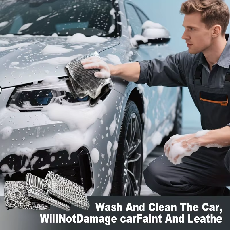 11Pcs Microfiber Car Cleaning Kit Tire Brush Scratch Removal Pads Detailing Sponges Interior Cleaning Essentials Cleaning Tools - Image 5